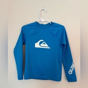 Boys QuikSilver Blue Wave Rider Rash Guard - Size 4